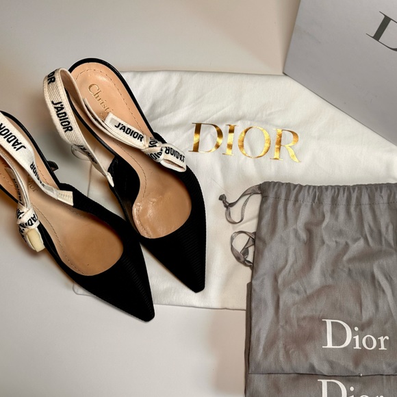 Jadior Dior slingback heels like new never worn with original box size 38.5 - Picture 1 of 10